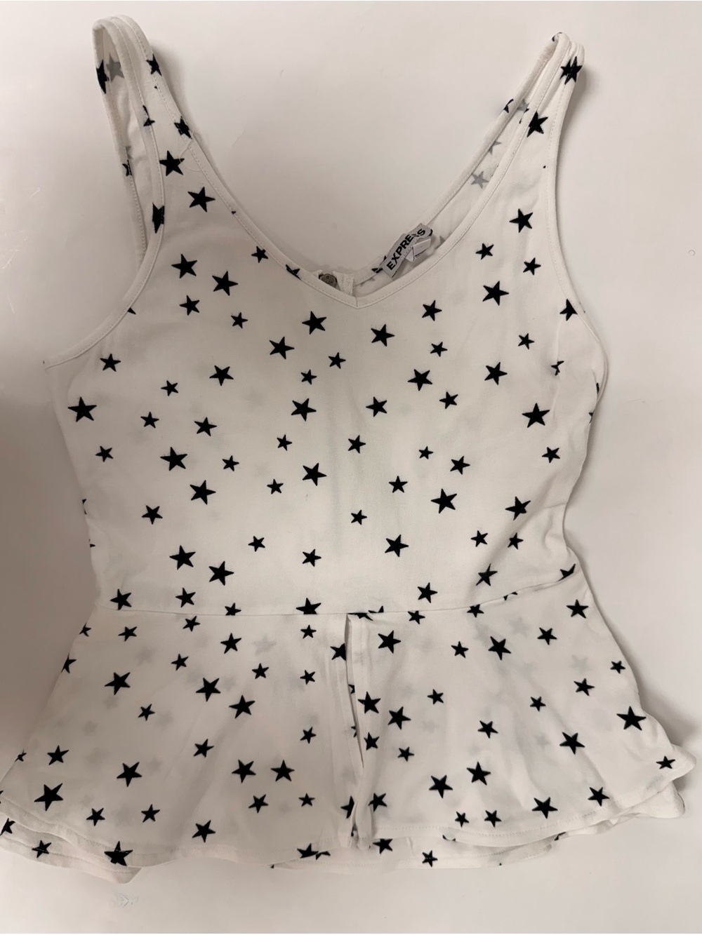 Express Women’s White Star-Print Peplum One-Piece